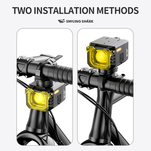 Luz Delantera para Bicicleta Smiling Shark, Luz LED Recargable por USB para Ciclismo - Product Image 2