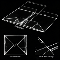 Boîte d'emballage pliable en PET/PVC transparente de 6 pouces pour bougies, personnalisable avec gaufrage, autocollants et artisanat, fabriquée en usine OEM