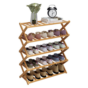 Multi Layer Wooden Shoe Rack Foldable Storage Shelf For Home Dormitory Sports Shoes Organizing Cabinet - Product Image 5