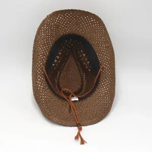 Sombrero de vaquero occidental para hombre y mujer, sombrero de paja para viajes al aire libre, regalo de estilo étnico, gorra de protección <span class=keywords><strong>UV</strong></span>, <span class=keywords><strong>gorras</strong></span> de playa - Product Image 6