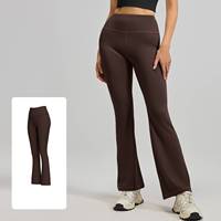 Pantalon de yoga évasé taille haute pour femme, ultra-extensible, sans couture, coupe bootcut, effet push-up, ajusté, pour l'entraînement, la gym et le quotidien