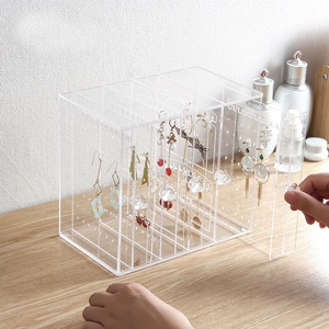 Wholesale Dustproof Jewelry Hanger Organizer <b>Earrings</b> <b>Holder</b> 3 Drawers Necklace Acrylic Display Stands - Product Image 4