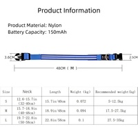 Accessoires pour animaux de compagnie en gros chargement USB nylon lumineux luxe collier lumineux pour chat et chien