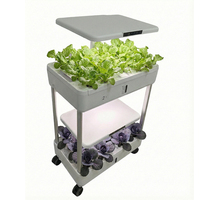 Kit de culture hydroponique verticale intelligent Starfarm pour l'intérieur, pour herbes et légumes, système de culture hydroponique, blanc ABS
