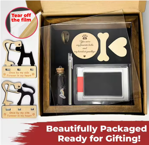 Set Kenang-kenangan Anjing Modern dari Kayu Gelap Petop yang Mengharukan, Kit Guci Ramah Lingkungan untuk Memperingati Hewan Peliharaan di Rumah - Product Image 5