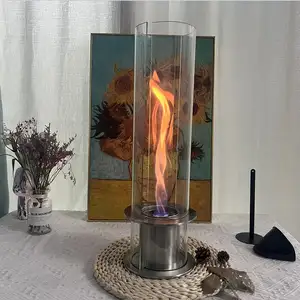 Ur-health-Quemador de combustible de bioetanol, chimenea de mesa con diseño de Thor, llama en espiral, para interior