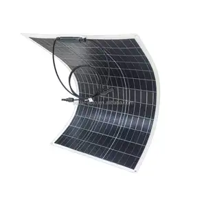 2mm Thin Film Solar Cell Black Flexible Photovoltaic Solar Panel 50W 100W 150W 200W for Car roof marine RV jacht tent trucks