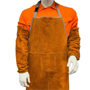 Durable Leather Welding <strong>Apron</strong> with Tool Pocket and Reinforced Edges for Forging and Foundry Operations Protection - Product Image 5