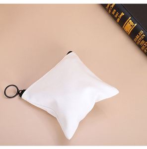 Sac à main en toile de couleur unie avec fermeture éclair, petite capacité, logo simple, pratique, sac de voyage portable - Product Image 5
