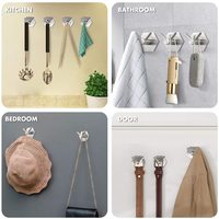 Sondoly Crochets auto-adhésifs pour porte murale, cintres pour porte de cuisine en acier inoxydable