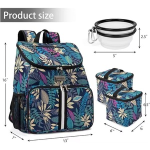<b>Doggy</b> Bag <b>Backpack</b> - Dog Travel Bag <b>Backpack</b> for Dog Supplies with 2 BPA-Free Travel Dog Bowls, Treat Bag, pets' travel bags - Product Image 5