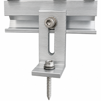 Support de fixation pour panneau solaire, ensemble de pinces de fixation intermédiaires, montage sur toit plat, finition aluminium naturel, directement de l'usine