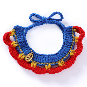 <b>Pet</b> Crochet Neck <b>Collar</b> Colorful Stars Cartoon Yarn Four Seasons For Cats And Dogs - Product Image 5