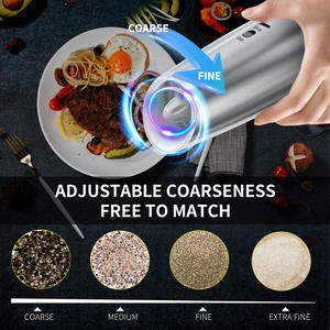 Molinillo de Pimienta Eléctrico KyMQ de 20.1 cm, Botella Ajustable para Moler, para Uso en la Cocina, con Tapa de Plástico y Diseño Recargable - Product Image 3