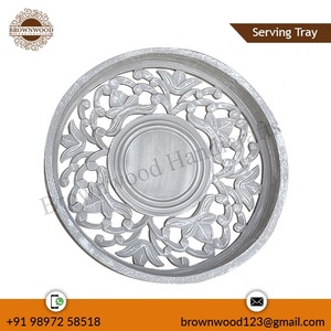 ถาดเสิร์ฟไม้มะม่วงเผาสีขาวทนทานสำหรับบ้านและโรงแรม - Product Image 4