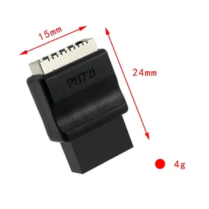 Motherboard USB2.0 9PIN Male Type Converter PC Case Front Panel Header Type E <strong>Key</strong> Type C Connector Riser Adapter - Product Image 3