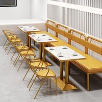 Personnalisation de la décoration de restaurant de style moderne, canapé de style booth, table et chaises de bar pour café, personnalisation sur mesure