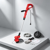 Tondeuse à gazon électrique L&P 230V 380W 12000 tr/min 25cm à double ligne télescopique 29cm avec protection de coupe réglable en 10 positions