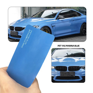 Película de revestimiento de coche de PVC de alta calidad, 1,52x18m, autoadhesiva, brillante, Abu Dhabi, vinilo azul, para el cuerpo pegatina, rollo de cubierta de pintura protectora - Product Image 1