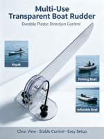 Roue de direction en plastique transparent épaissi pour kayak, accessoire de direction durable pour le contrôle de direction du kayak
