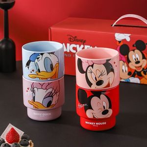 Mickey Friends Ceramic Mug <strong>Set</strong> Cute Cartoon Stackable Coffee Cups for Kids 4Pcs/<strong>Set</strong> with Gift Box for Home Office Gifting - Product Image 3
