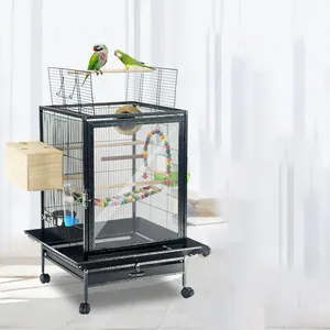 Pet cage manufacturers direct pet parrot cage wholesale multi functional group plexiglass bird cage