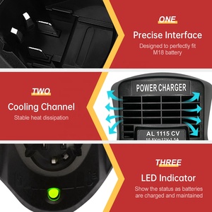 Caricabatterie AL1115CV a Ricarica Rapida 10.8V-12V per Batterie agli Ioni di Litio <span class=keywords><strong>Bosch</strong></span> 12V BAT411 BAT412 - Product Image 2