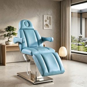 Superbe mobilier de salon moderne neuf d'usine, lit de soin électrique à 3/4 moteurs, fauteuil de spa, table de massage réglable en hauteur en PU - Product Image 3
