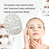 Masque facial en tissu non tissé spunlace ultra léger, maille invisible, en coton blanc 50 g/m², à structure tissée unie, anti-brillance