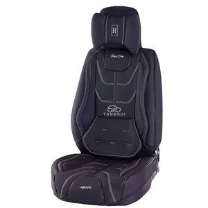 Ensemble de housses de siège de voiture TONHGHUI, 5 pièces, toutes saisons, élégant, luxueux, tout-en-un, en cuir, universel, accessoire de protection, design professionnel - Product Image 1