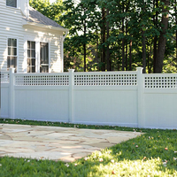 Clôture de jardin en PVC blanc - Panneaux de treillis en vinyle résidentiels personnalisés