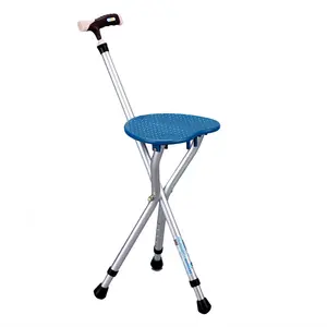 Vendita calda Handy Stick Chairs stampch sgabello pieghevole con sedile in canna e bastoncini da Trekking bastoni da passeggio con sedia