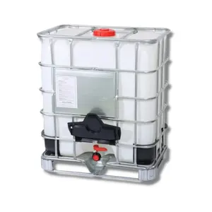 Factory 500L 1000L 1200L Natural Color Plastic Square Water Tank Ibc Tote Container For Sale