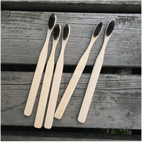 Brosses à dents au charbon de bambou naturel biodégradable et écologique Brosse à dents manuelle en bois de voyage à poils souples LOGO laser