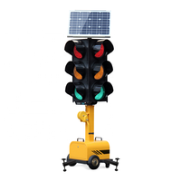 Feux de signalisation routière intelligents sans fil pour écoles, piétons et routes, système de feux de signalisation solaires portables à LED