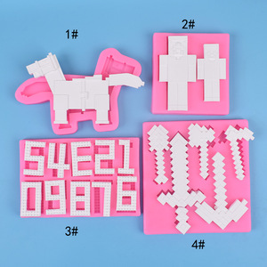 Moldes de Silicona con Temática de Juego <span class=keywords><strong>Minecraft</strong></span> para Decoración de Pasteles - Product Image 5