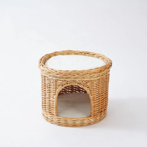 Mobilier <span class=keywords><strong>pour</strong></span> animaux de compagnie JY : Grandes maisons isolées en osier de saule <span class=keywords><strong>pour</strong></span> chiens et chats, imperméables et résistantes aux intempéries, en tissu, <span class=keywords><strong>pour</strong></span> le jeu - Product Image 1