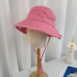 Lớn vành bảo vệ mặt trời lưu vực <span class=keywords><strong>hat</strong></span> tùy chỉnh Kim Loại Logo unisex đau khổ lớn vành thô cạnh xô <span class=keywords><strong>hat</strong></span> với chuỗi - Product Image 5