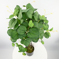 Plante Artificielle Synthétique 75cm, Plante Menthe Suspendue pour Décoration Murale, Salon, Balcon, Hall d'Hôtel, Feuillage Vert en Pot