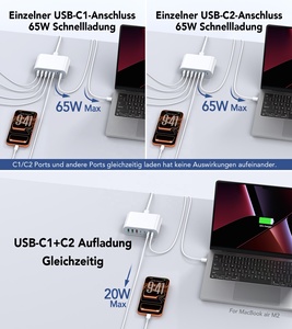 HNT 185Watt Very Fast <strong>Charger</strong> Block GaN <strong>7</strong> <strong>Port</strong> PD USB C QC USB a Wall <strong>Charger</strong> Type C Charging Station <strong>for</strong> <strong>iPhone</strong> 17 16 15 14 Pro - Product Image 4