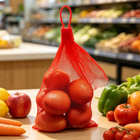 China Custom Fruit & Vegetable Plastic PP Mesh Net Bag Drawstring Mesh Bag PP Mesh Tote Bag Verpakking