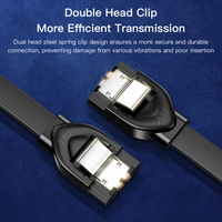 SAMZHE Cable SATA 3.0 en ángulo de 0.5m para Disco Duro, Cable de Conexión para Disco Duro Externo, Cable Serial para Unidad Óptica, Cable de Doble Canal