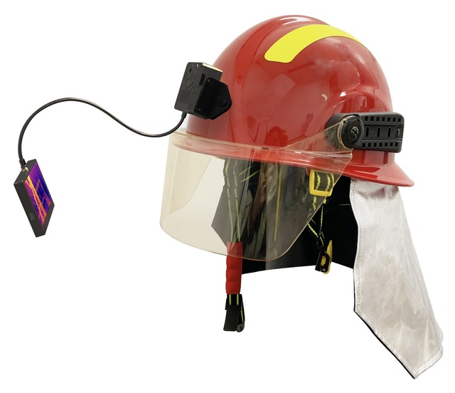 Intelligent Security AI Helmet with Thermal Camera 320*240 Resolution Box Style 1-Year Warranty for Firemen