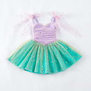 Vestido de fiesta de yoga para niñas, tutú de malla suave con estrellas, atuendo de cumpleaños para niños pequeños, ropa colorida, proveedor de marca privada - Product Image 2