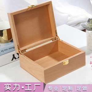 Wooden Jewelry Box Rectangle 8.5cm H Hand Polished <b>Storage</b> Box Desktop Mount - Product Image 4
