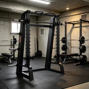 Rack de Sentadillas Smith para Principiantes con Diseño de Barra Fija para Entrenamiento Básico de Fuerza y Enseñanza por Entrenador Personal - Product Image 4