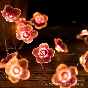 Solar Pink <strong>Flower</strong> String <strong>Lights</strong> Outdoor Waterproof Cherry Blossom Fairy <strong>Lights</strong> for Garden Landscape Pathway Decoration - Product Image 3