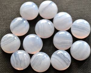 Natural Blue Lace Agate Round Cabochon 9mm 5 Piece Lot Gemstone for Jewelry Making Bulk Supplier India - Product Image 5
