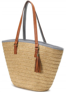 Bolso de paja redondo colorido tejido playa personalizado impreso hierba a cuadros bolso de mano <span class=keywords><strong>pan</strong></span> de mano algodón <span class=keywords><strong>ganchillo</strong></span> cuentas fruta hombro - Product Image 4