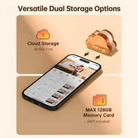 Kamera Dalam Ruangan Nirkabel dengan Baterai 7800mAh 360 °   Kamera Rumah Portabel Pan/Tilt dengan Penglihatan Malam untuk Kamar/Rumah Sewa/Perjalanan/Berkemah
